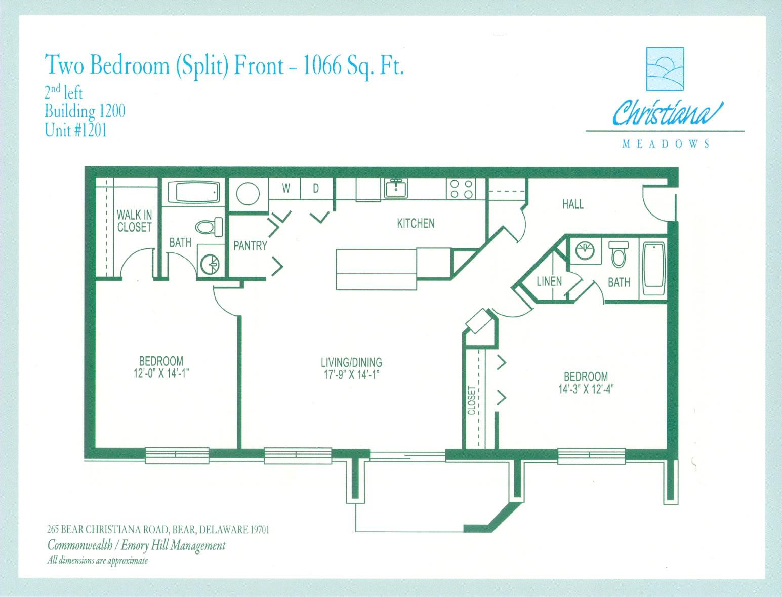 Apartment Floor Plans Christiana Meadows Apartments Bear DE